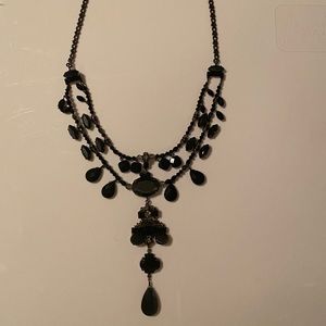 Erickson Beamon necklace w black/grey/clear stones